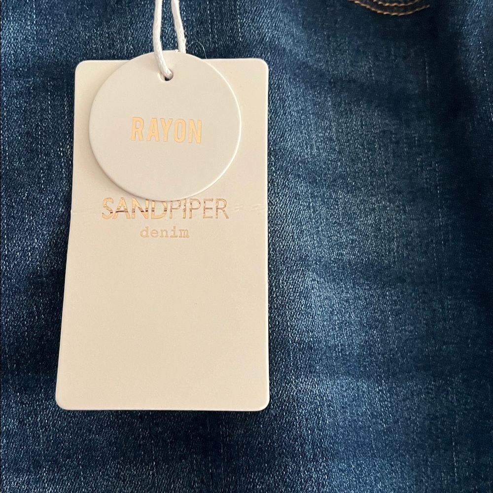 Sandpiper Dark Blue Denim Capri Size 22W - Picture 2 of 10